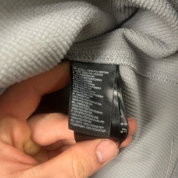 The North Face White Gray Womens S Full Zip Windwall Waffle Lined‎ Fleece Jacket - Picture 7 of 10